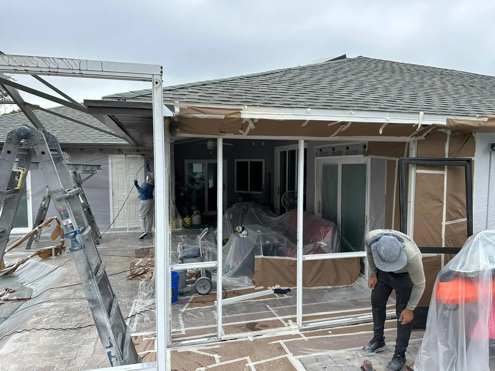 pool enclosure painting